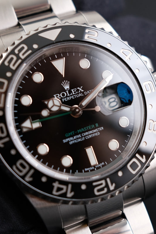 Rolex GMT Master II 116710LN Box + og. Papiere Black, LC100, 40mm