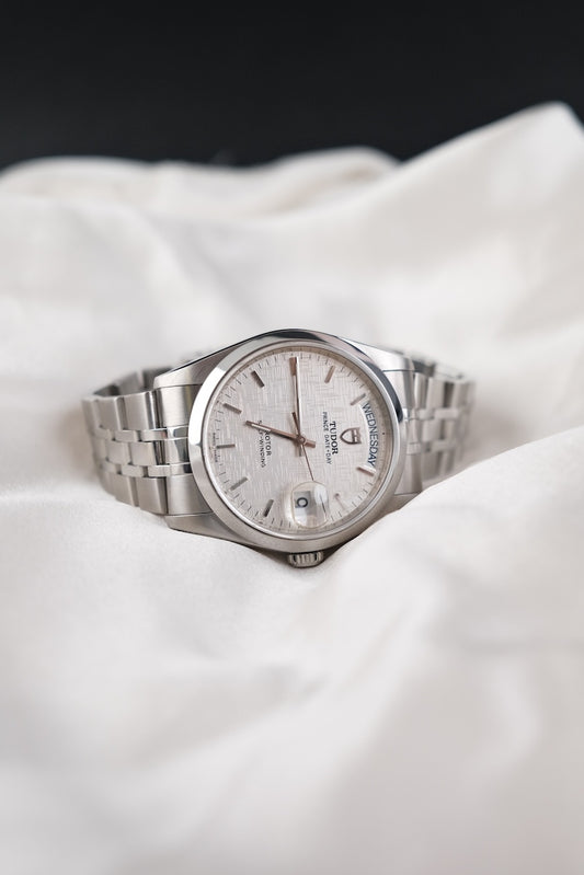 Tudor Prince Date-Day 76200 Original Papiere Silver Linen Dial, 36mm