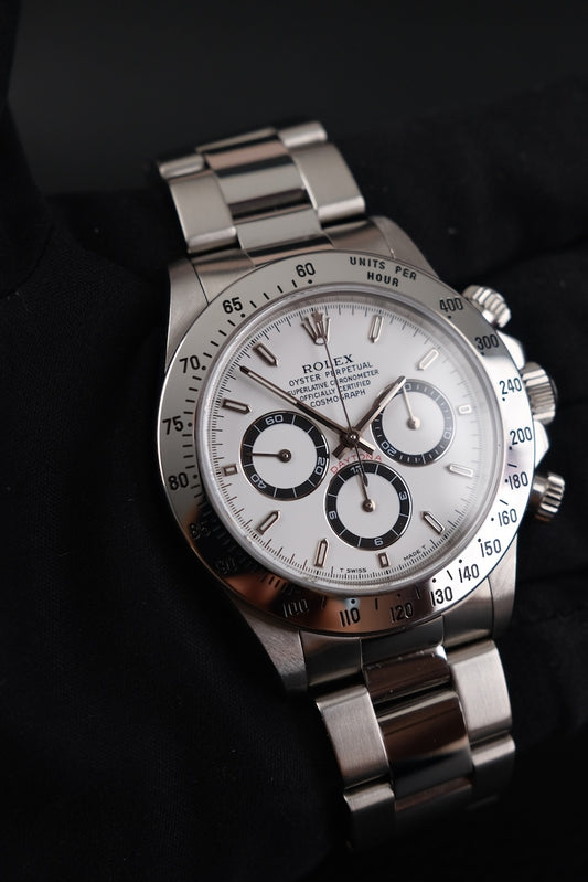 Rolex Daytona 16520 Box + og. Papiere Zenith, White Dial, Rolex Service 2024, LC EU, T-Series