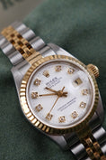 Bild in Galerie-Betrachter laden, Rolex Lady-Datejust 69173 Box + og. Papiere White Diamond Dial, Serviced
