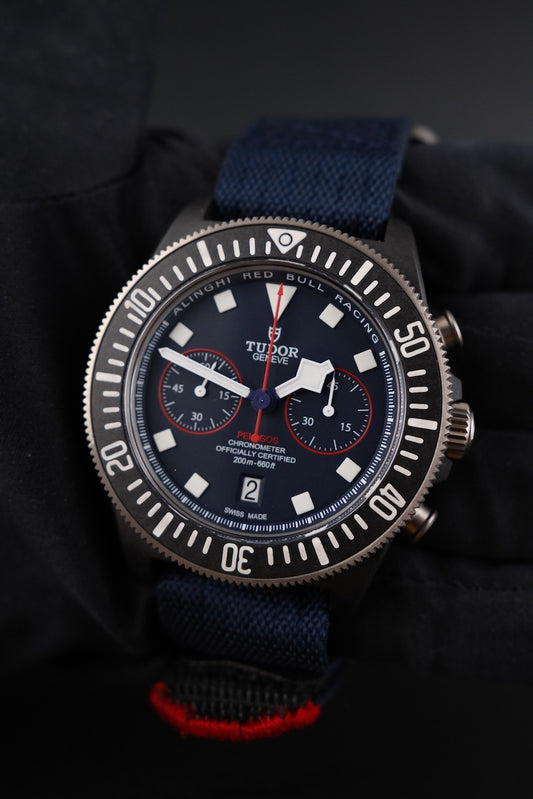 Tudor Pelagos FXD Chrono 25807KN Box + og. Papiere Alinghi Red Bull Racing