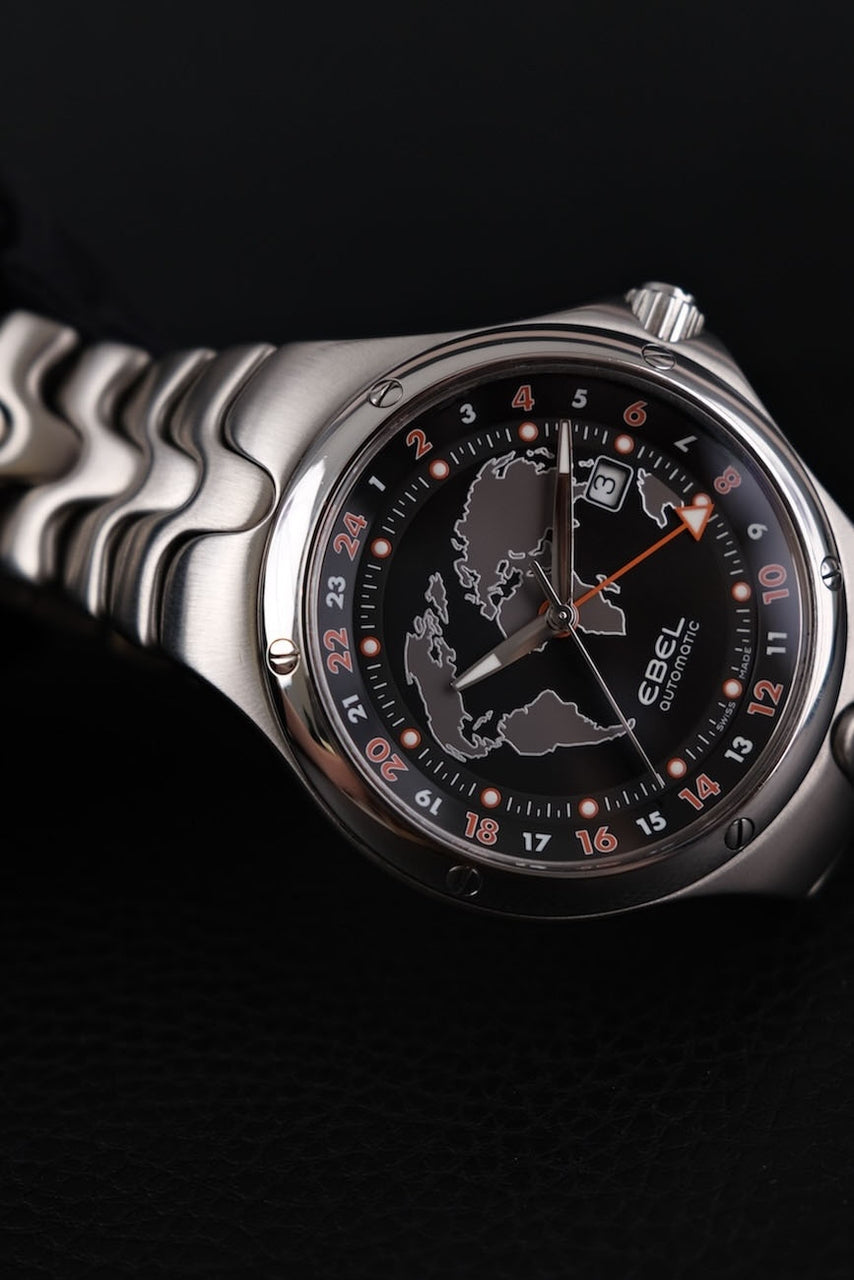 Ebel Sportwave GMT E9123K51 Original Papiere 43mm, German Delivered