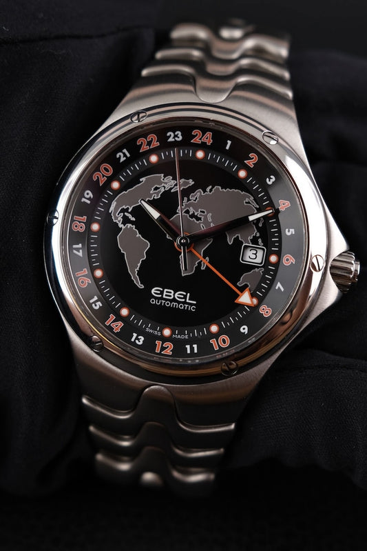 Ebel Sportwave GMT E9123K51 Original Papiere 43mm, German Delivered