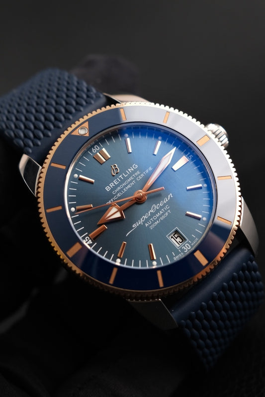 Breitling Superocean 42  UB2010 Box + og. Papiere Steel Rosegold, B20 Automatik, Warranty 02/2028