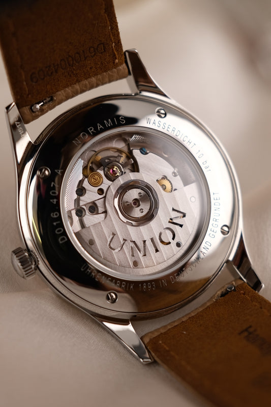 Union Glashütte Noramis Datum D016.407.16.367.00 Box + og. Papiere Yellow Dial