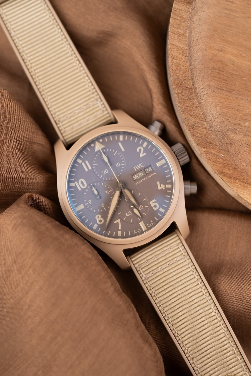 IWC Fliegeruhr Chronograph Top Gun IW389402 Box + og. Papiere "Mojave Desert", 2023, 41mm