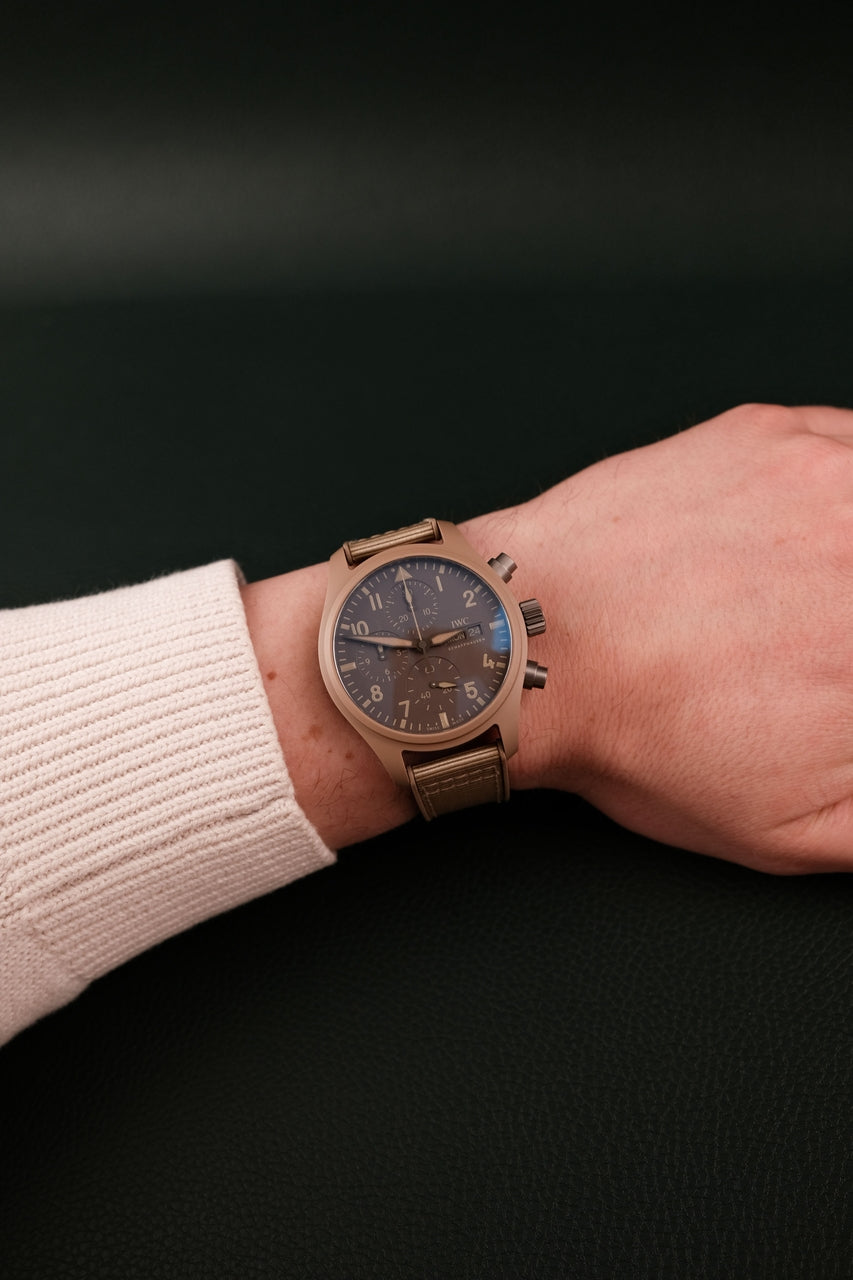 IWC Fliegeruhr Chronograph Top Gun IW389402 Box + og. Papiere "Mojave Desert", 2023, 41mm
