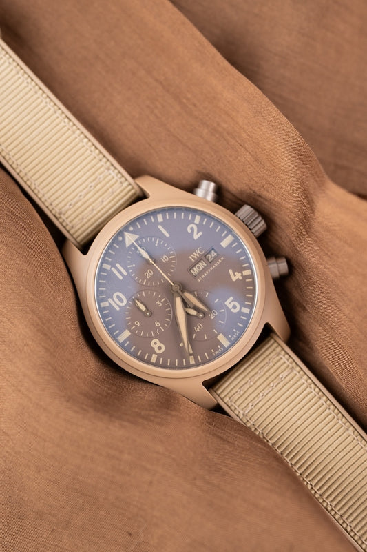 IWC Fliegeruhr Chronograph Top Gun IW389402 Box + og. Papiere "Mojave Desert", 2023, 41mm