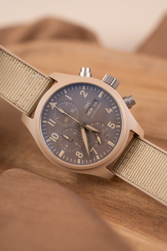 IWC Fliegeruhr Chronograph Top Gun IW389402 Box + og. Papiere "Mojave Desert", 2023, 41mm