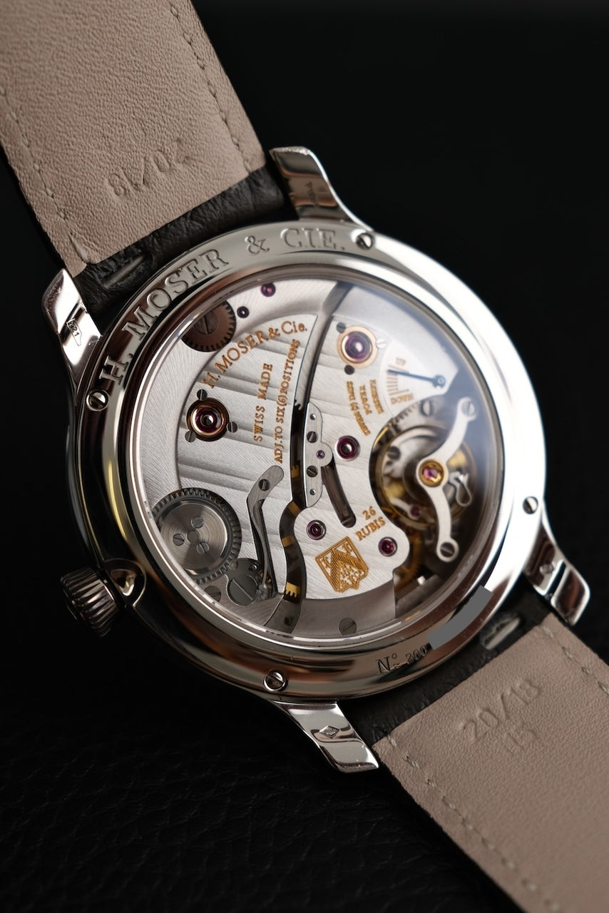 H.Moser & Cie Endeavour Monard Centre Seconds 343505015 Box + og. Papiere Platinum, 40mm, Grey Dial