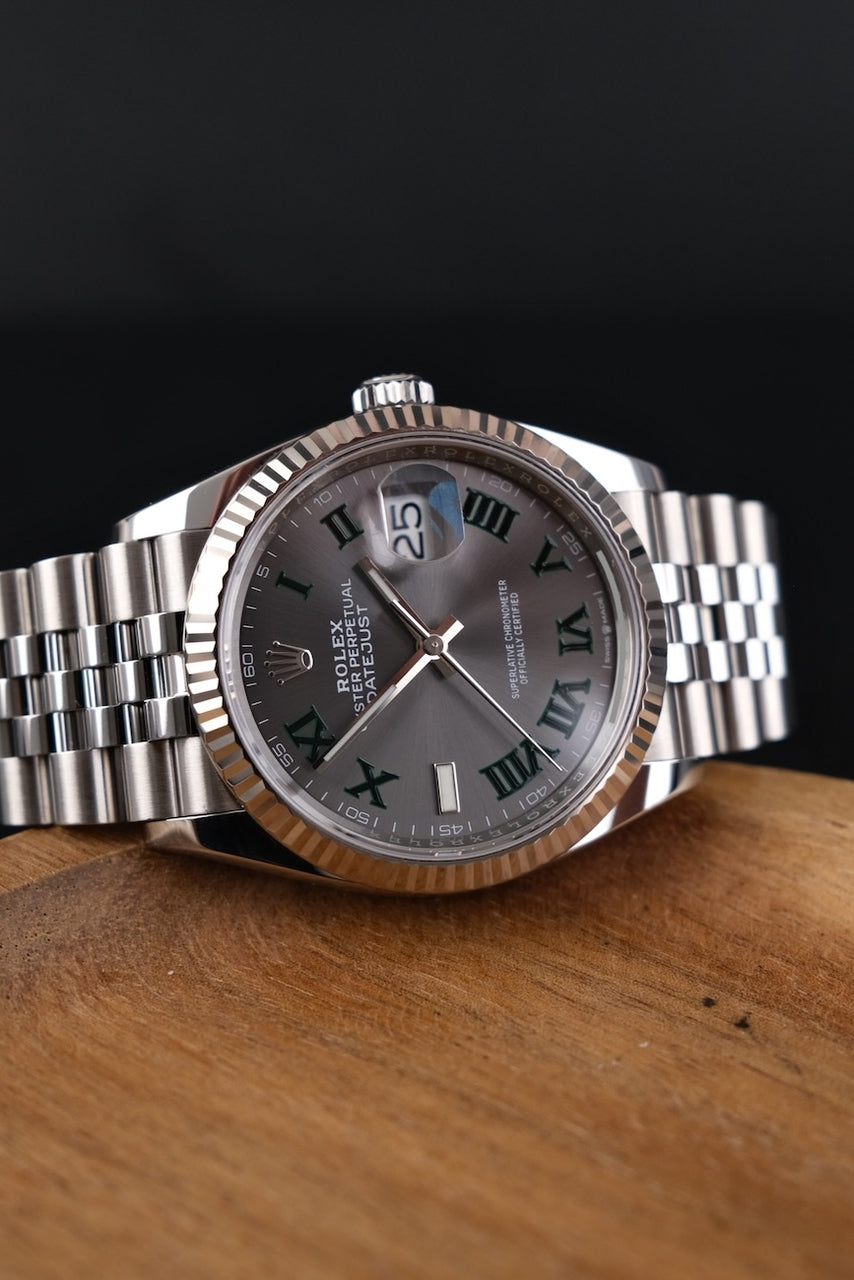 Rolex Datejust 36 126234 Box + og. Papiere Wimbledon, 2023, Jubilee