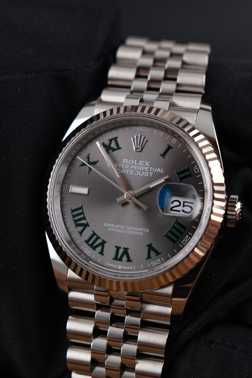 Rolex Datejust 36 126234 Box + og. Papiere Wimbledon, 2023, Jubilee