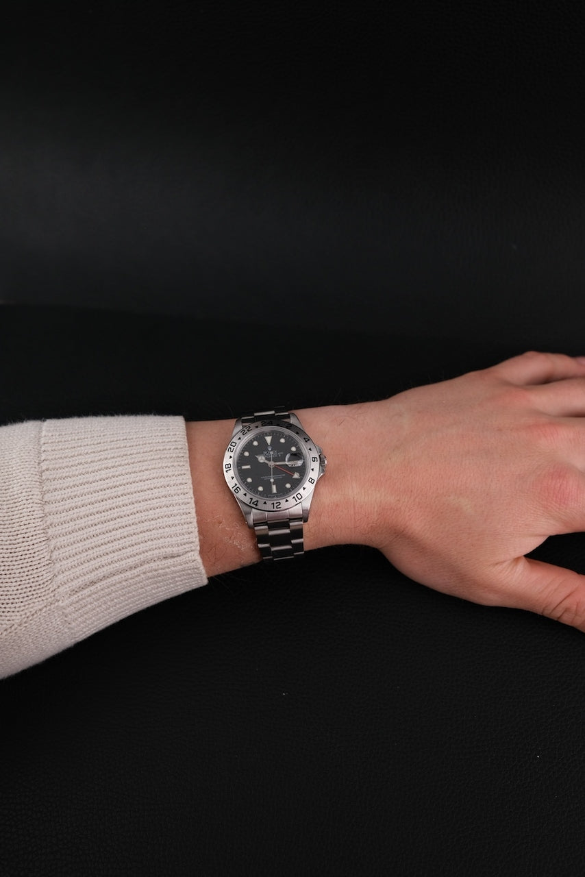 Rolex Explorer II 16570 Box + og. Papiere Black Dial, LC100, U-Series