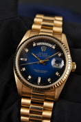 Bild in Galerie-Betrachter laden, Rolex Day-Date 36 18038 Yellow Gold, Blue Vignette Diamond Dial
