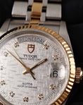 Cargar la imagen en la vista de la galería, Tudor Prince Date Day 76213 Original Papiere Linen Diamond Dial, SERVICED, First Buyer's Invoice

