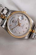 Cargar la imagen en la vista de la galería, Tudor Prince Date Day 76213 Original Papiere Linen Diamond Dial, SERVICED, First Buyer's Invoice
