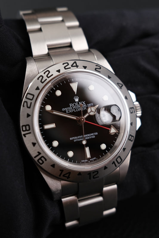 Rolex Explorer ll 16570 Box + og. Papiere Black Dial, 40mm, D-Series