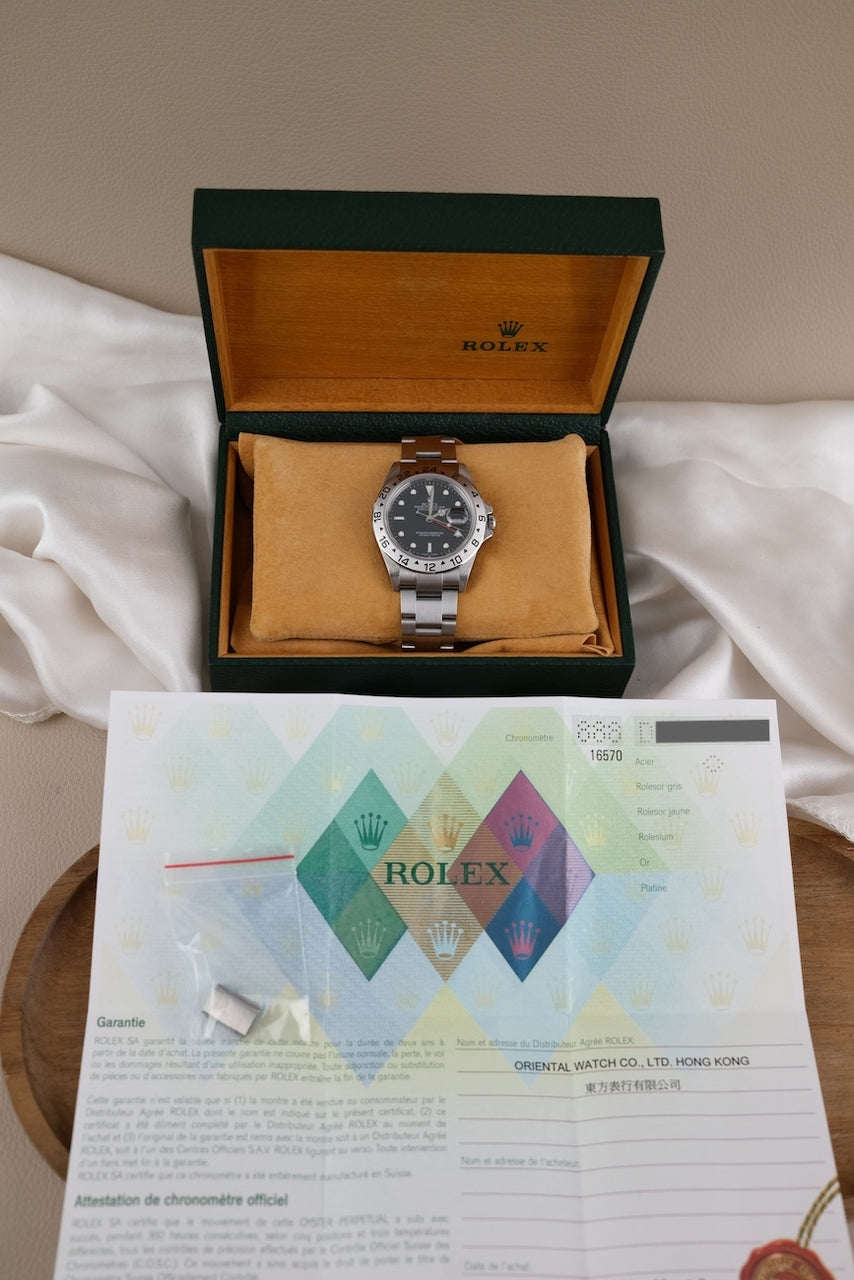 Rolex Explorer ll 16570 Box + og. Papiere Black Dial, 40mm, D-Series