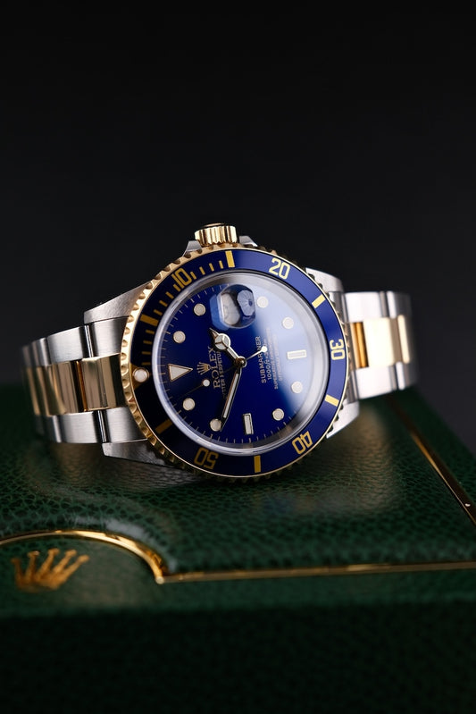 Rolex Submariner Date 16613 Box + og. Papiere Bluesy / P-Series