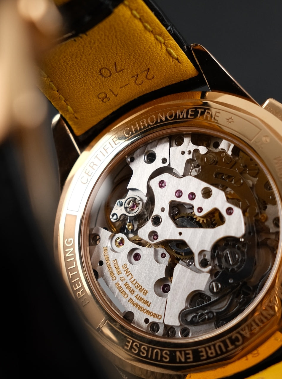 Breitling Duograph B15 RB1510251B1P1 Box + og. Papiere 18k Rosegold, Breitling Warranty 2028