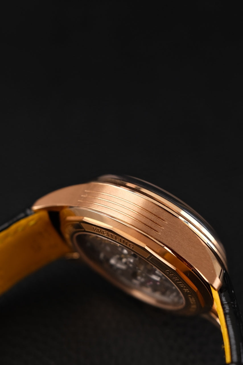Breitling Duograph B15 RB1510251B1P1 Box + og. Papiere 18k Rosegold, Breitling Warranty 2028