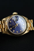 Bild in Galerie-Betrachter laden, Rolex Datejust 69178 Box + og. Papiere 18k Gold, Blue Diamond Dial, L-Series, 26mm

