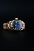 Bild in Galerie-Betrachter laden, Rolex Lady-Datejust 69178 Box + og. Papiere 18k Gold, Blue Diamond Dial, L-Series, 26mm
