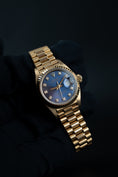 Bild in Galerie-Betrachter laden, Rolex Lady-Datejust 69178 Box + og. Papiere 18k Gold, Blue Diamond Dial, L-Series, 26mm
