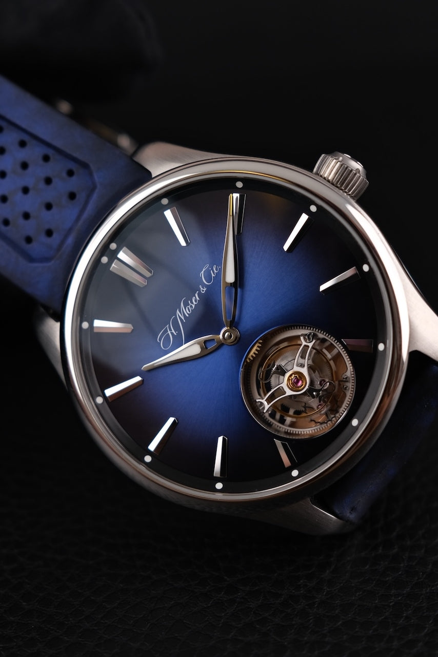 H.Moser & Cie Pioneer Tourbillon 3804-1201 Box + og. Papiere Blue Dial, Limited Edition x/50