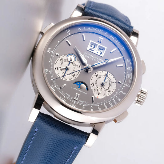 Navy Saffiano Signature Strap Uhrenarmband Blau Schnellwechselsystem DELUGS