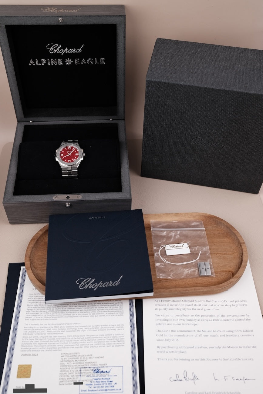 Chopard Alpine Eagle 298600-3023 Box + og. Papiere Limited China Edition, New, Partly Stickered