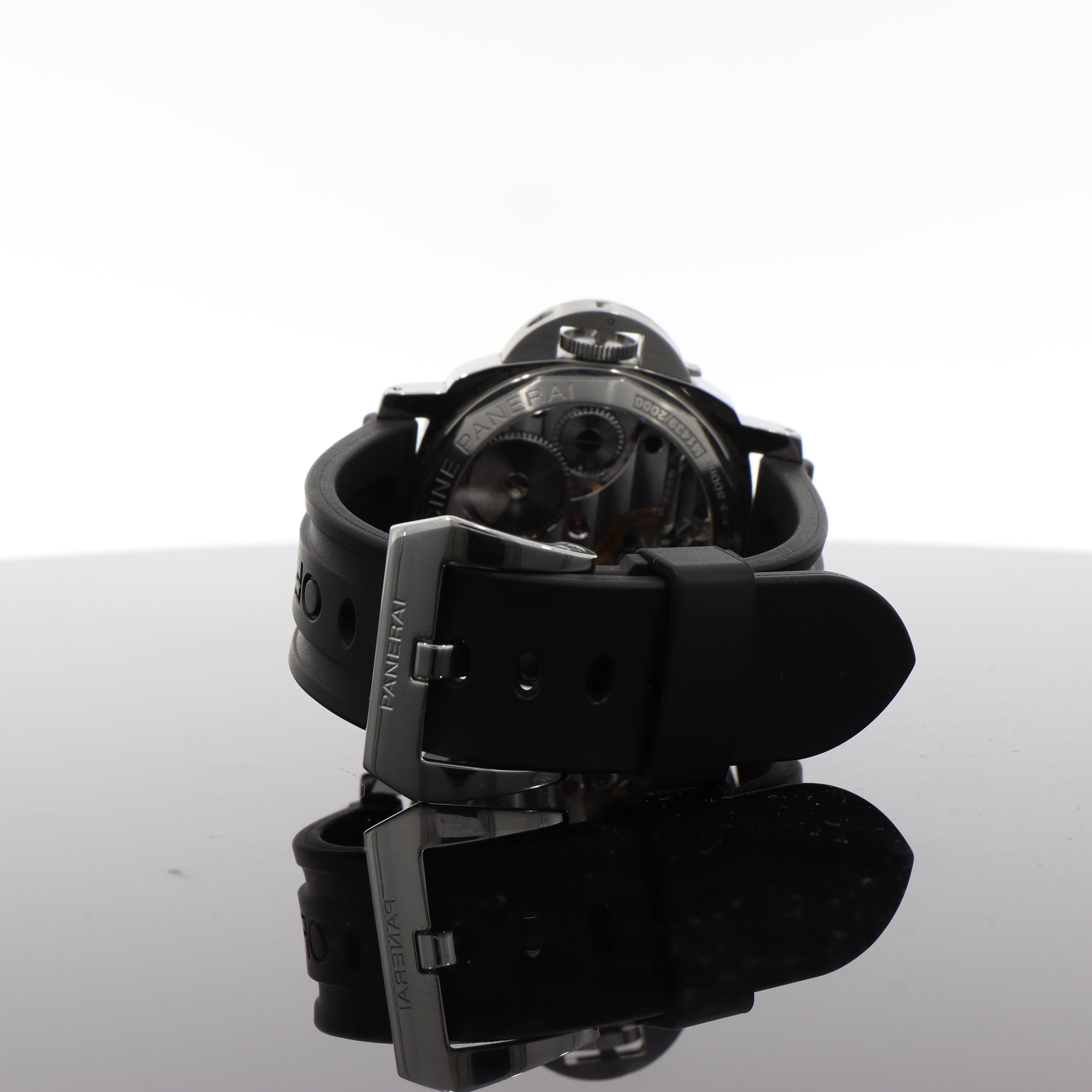 Panerai Luminor Base PAM00112 rubber strap black with service papers